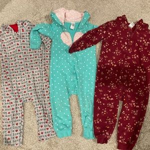 Toddler Girls winter rompers